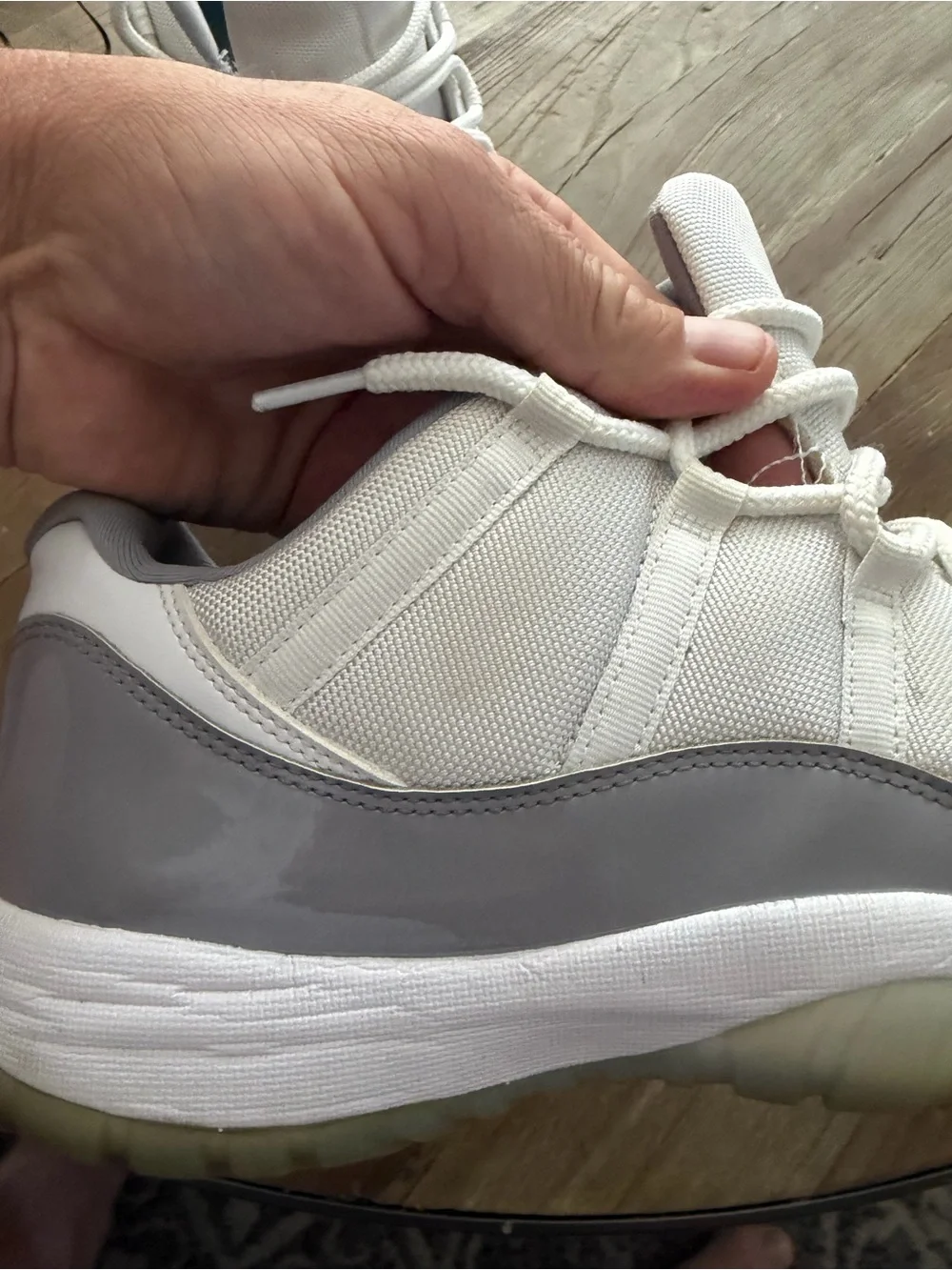 Jordan 11 low White and Light Gray High-Top Sneakers